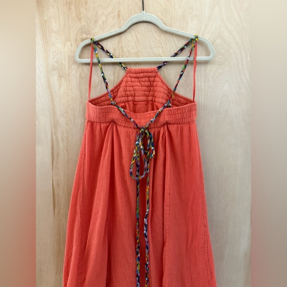 Anthropologie Vanessa Virginia Coral Cotton Gauze Maxi Dress. - Picture 8 of 12